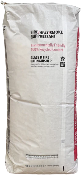 Bag of fire suppressant granules
