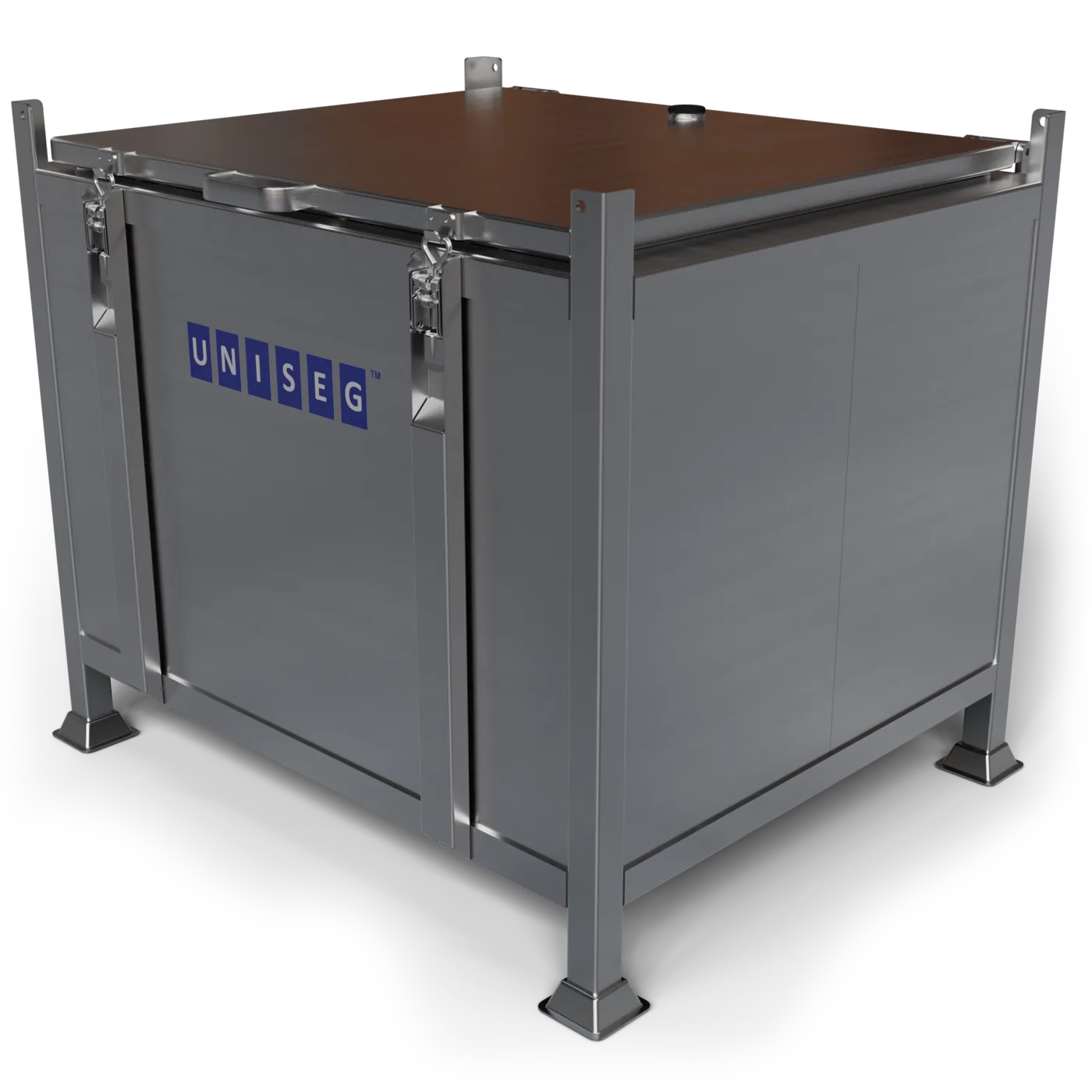 Stainless steel ULIB bin product render